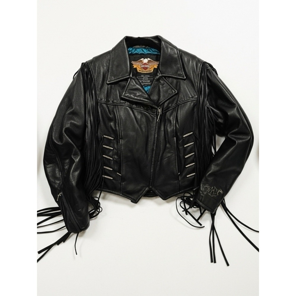 Rare Vintage Harley-Davidson Leather Fringe Jacket An American Legend Size MW